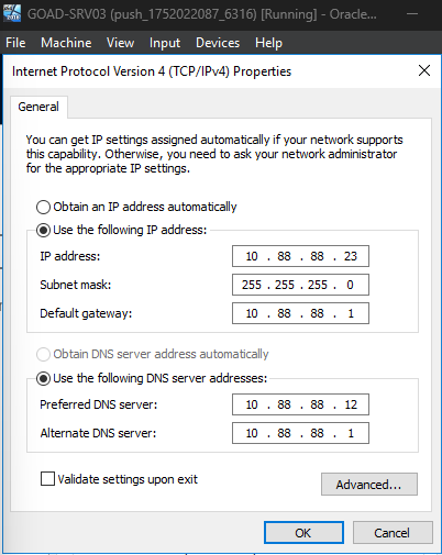 SRV03 Network Configuration